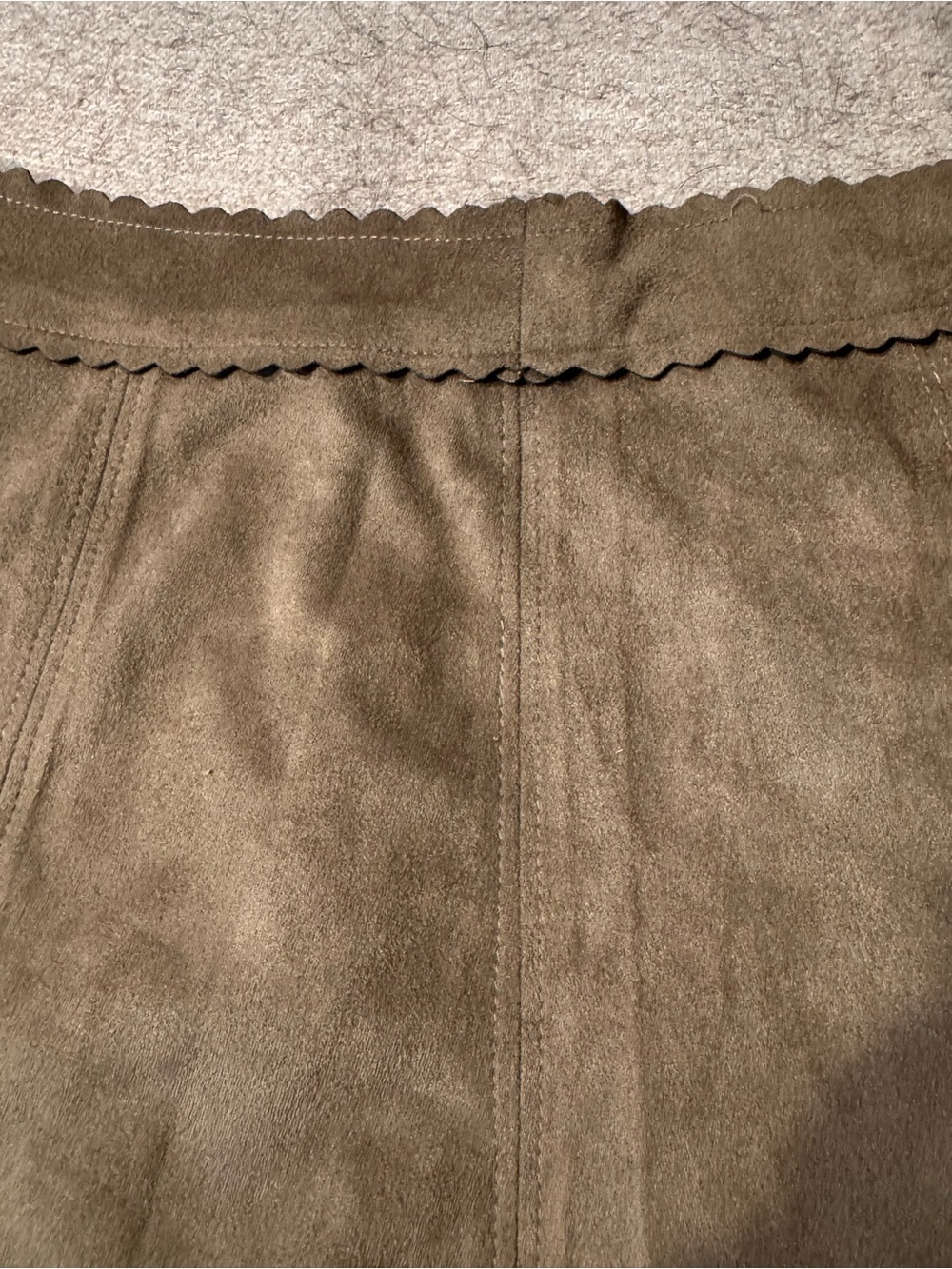Altar'd State Scalloped Suede A-Line Skirt - Picture 4 of 4